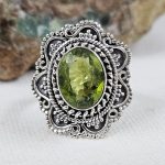 Peridot 925 Sterling Silver Ring (REXT42-217)