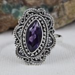 African Amethyst 925 Sterling Silver Ring (REXT42-215)