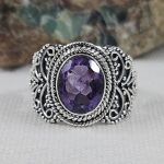 African Amethyst 925 Sterling Silver Ring (REXT42-213)