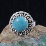 Mohave Turquoise 925 Sterling Silver Ring (REXT38-3)