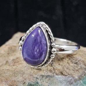 Charoite 925 Sterling Silver Ring (REXT38-7)