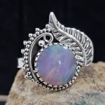 Aurora Opal Southwest Style 925 Sterling Silver Ring (RS37-15)