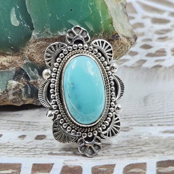 Arizona Turquoise 925 Sterling Silver Ring (REXT68-4) - Image 3