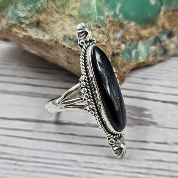 Find Black Onyx Southwest Style Sterling Silver Ring (REXT21-59 