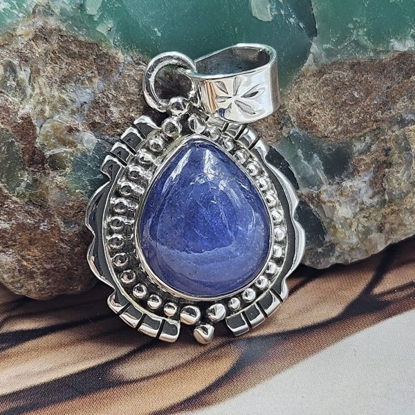 Tanzanite 1" 925 Sterling Silver Pendant (REXT39-13)