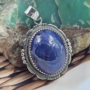 Tanzanite 1.5" 925 Sterling Silver Pendant (REXT39-11)