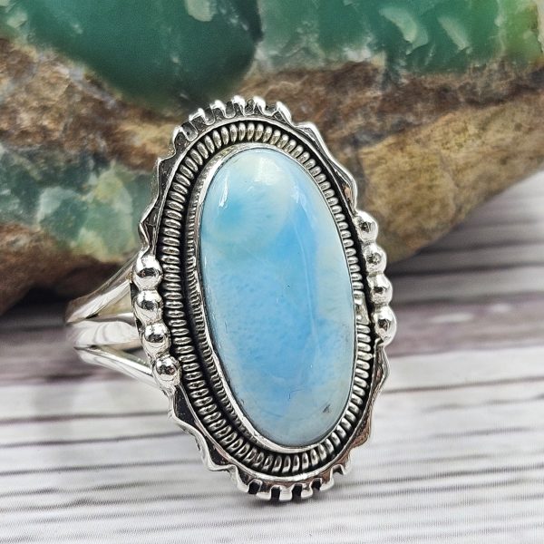 Larimar 925 Sterling Silver Ring (REXT72-106) - Image 3