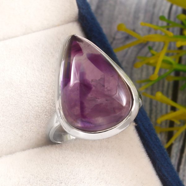 Atomic Amethyst Size US 9 925 Sterling Silver Ring (REXT28-230)