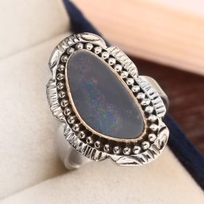 Australian Opal Size US 11 925 Sterling Silver Ring (RS111-315)