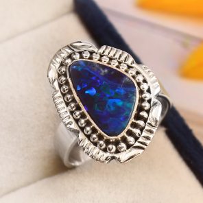 Australian Opal Size US 9 925 Sterling Silver Ring (RS111-309)