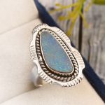 Australian Opal Size US 9 925 Sterling Silver Ring (RS111-330)