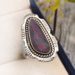 Australian Opal Size US 10 925 Sterling Silver Ring (RS111-333)
