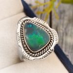 Australian Opal Size US 6 925 Sterling Silver Ring (RS111-317)