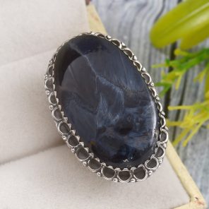 Pietersite Size US 6 925 Sterling Silver Ring (REXT73-166)