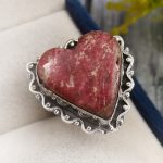 Thulite Size US 10 925 Sterling Silver Ring (REXT34-29)