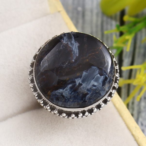 Pietersite Size US 6 925 Sterling Silver Ring (REXT73-167)