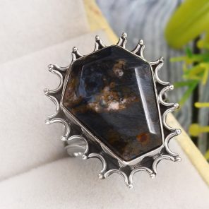 Pietersite Size US 7 925 Sterling Silver Ring (REXT73-173)