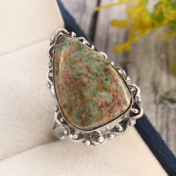 Kingman Turquoise Size US 8 925 Sterling Silver Ring (REXT34-30)