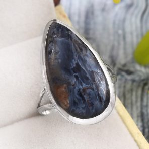 Pietersite Size US 9 925 Sterling Silver Ring (REXT73-193)