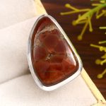 Poppy Jasper Size US 6 925 Sterling Silver Ring (REXT33-122)