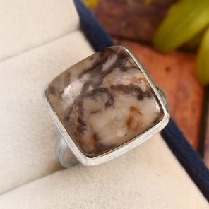 Mushroom Jasper Size US 11 925 Sterling Silver Ring (REXT33-148)