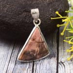 Rhodonite 1.25" 925 Sterling Silver Pendant (REXT33-123)