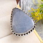 Angelite Size US 10 925 Sterling Silver Ring (REXT73-237)