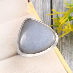 Angelite Size US 11 925 Sterling Silver Ring (REXT73-249)