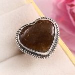 Mushroom Jasper Size US 5 925 Sterling Silver Ring (REXT76-47)