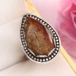 Mushroom Jasper Size US 5 925 Sterling Silver Ring (REXT76-48)