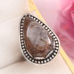 Mushroom Jasper Size US 5 925 Sterling Silver Ring (REXT76-49)