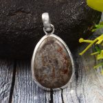 Mushroom Jasper 1.25" 925 Sterling Silver Pendant (REXT76-90)