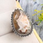Crazy Lace Agate Size US 5 925 Sterling Silver Ring (REXT40-127)