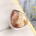 Crazy Lace Agate Size US 5 925 Sterling Silver Ring (REXT40-180)