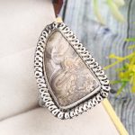 Crazy Lace Agate Size US 12 925 Sterling Silver Ring (REXT40-169)