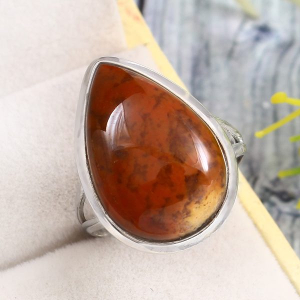 Crazy Lace Agate Size US 11 925 Sterling Silver Ring (REXT40-201)