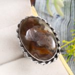 Crazy Lace Agate Size US 11 925 Sterling Silver Ring (REXT40-164)