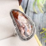 Crazy Lace Agate Size US 11 925 Sterling Silver Ring (REXT40-167)