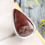 Crazy Lace Agate Size US 5 925 Sterling Silver Ring (REXT40-183)