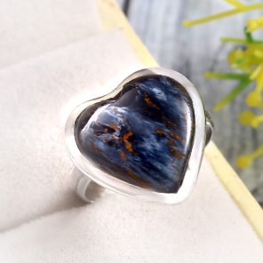 Moss Agate Size US 7 925 Sterling Silver Ring (REXT72-208)