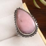 Pink Opal Size US 10 925 Sterling Silver Ring (REXT73-121)