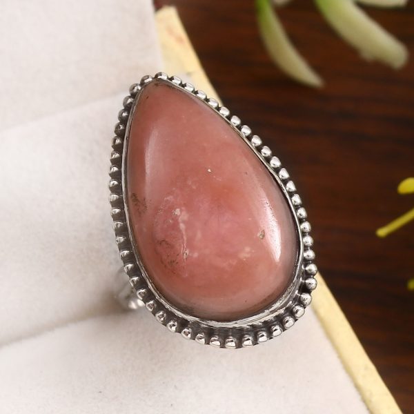 Pink Opal Size US 6 925 Sterling Silver Ring (REXT73-102)