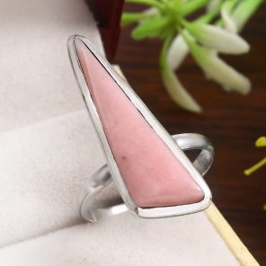 Pink Opal Size US 12 925 Sterling Silver Ring (REXT73-145)
