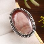Pink Opal Size US 8 925 Sterling Silver Ring (REXT73-112)