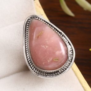 Pink Opal Size US 5 925 Sterling Silver Ring (REXT73-98)