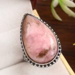 Pink Opal Size US 12 925 Sterling Silver Ring (REXT73-126)