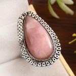 Pink Opal Size US 11 925 Sterling Silver Ring (REXT73-125)
