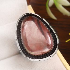 Pink Opal Size US 7 925 Sterling Silver Ring (REXT73-132)