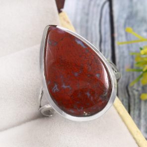Moroccan Seam Agate Size US 12 925 Sterling Silver Ring (REXT3-135)