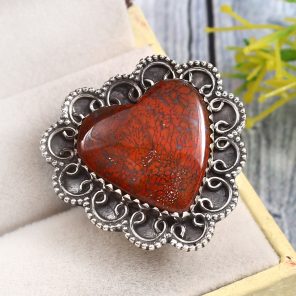 Moroccan  Seam Agate Size US 5 925 Sterling Silver Ring (REXT3-67)